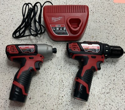 Milwaukee 2494-22 M12 Cordless Combo Drill 2 Battery Bundle