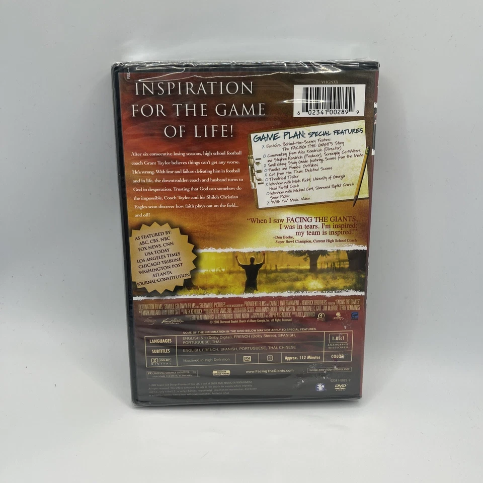 Facing The Giants - Special Collector’s Edition (DVD, 2007) Region 1 - USA 🇺🇸 - Image 2 of 2