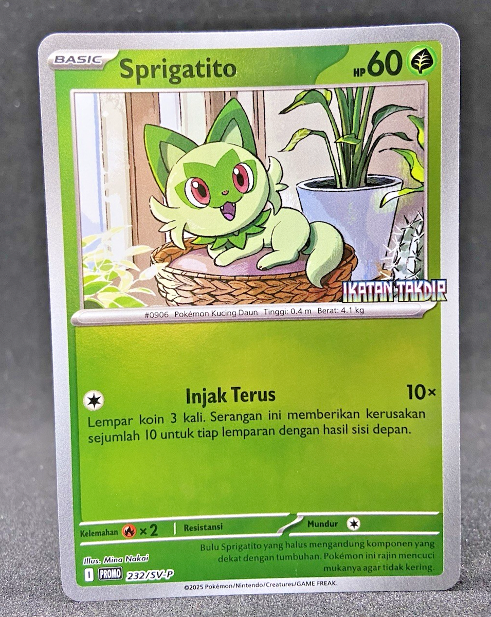 Special Pokemon TCG Indonesia Sprigatito 232/SV-P Promo Journey