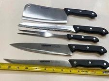 German Style Kitchen Knife Set 5 Piece Stainless Steel Blades NEW
