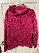 Nike Therma-Fit Womens Hot Pink Dots Hoodie Size Large