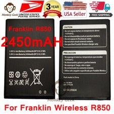 New Replacement Battery Compatible with Franklin Wireless R850 Hotspot 2450 mAh