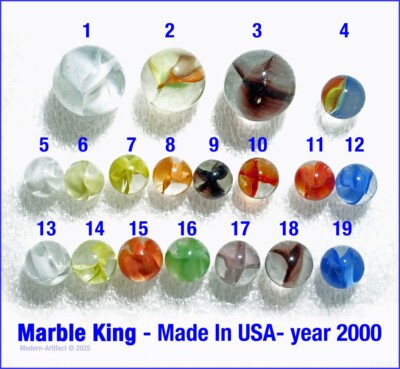    Vtg Marbles: MARBLE KING Cat's eye, Catseyes YOU PICK- 19 variations- MINTY