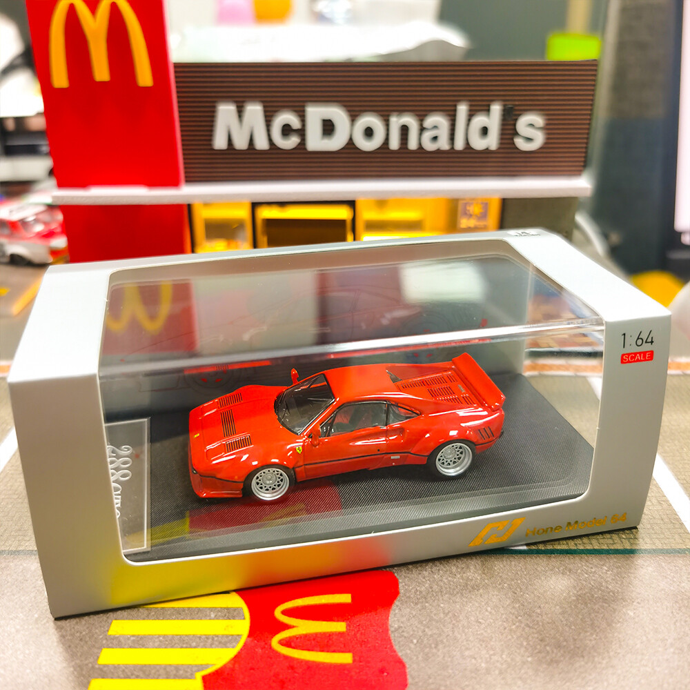 HM 1:64 Red 288 GTO Racing Sports Classic Model Diecast