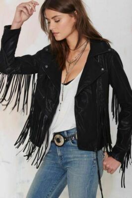 black fringe blazer
