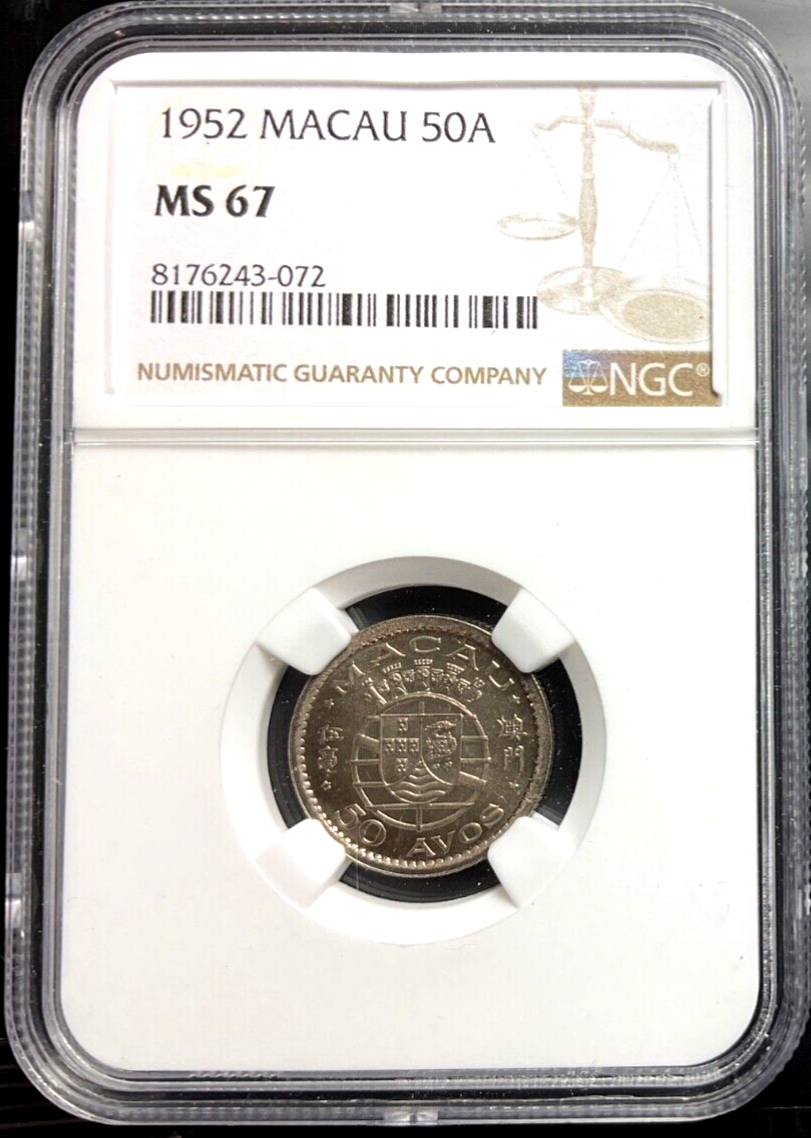 1952 Portuguese Macau, 50 Avos, NGC MS 67, KM-3, Superb Example | eBay
