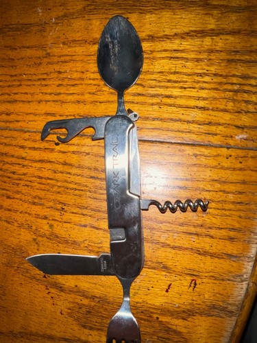 Ozark Trail Multi-Function Camping Survival Knife Tools Fork and Spoon Corkscrew - Picture 5 of 6