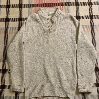 VTG Royal Henley Sweater Size Medium Rag Wool Made in Chicago USA!!!