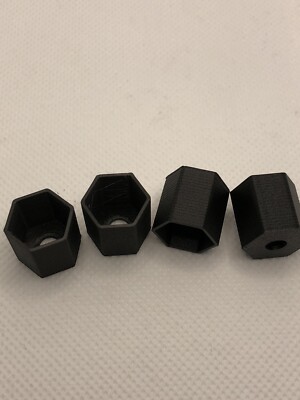 RC Auto Rad Sechskant Adapter 7mm auf 12mm Bohrung 5mm, Höhe 10mm Kohlefaser PETG