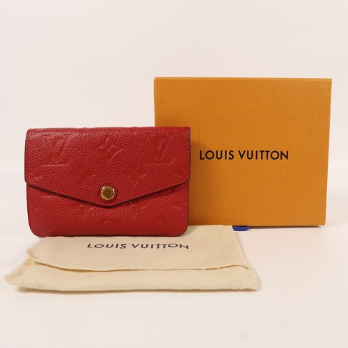 LOUIS VUITTON GHW Card Case Monogram Empreinte Red M60634 - Picture 15 of 15