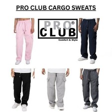 Pro Club Men's Heavyweight Fleece Cargo Pants
