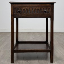 Antique 20th Century Edwardian Side Table In Oak ( AF-5858 )