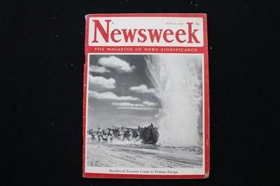 1943 JULY 19 NEWSWEEK MAGAZINE - INVASION COMES TO EUROPE COVER - NW 59