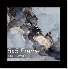 5x5 Square Picture Frame Black Lightweight High Transparency Wall Photo Frame