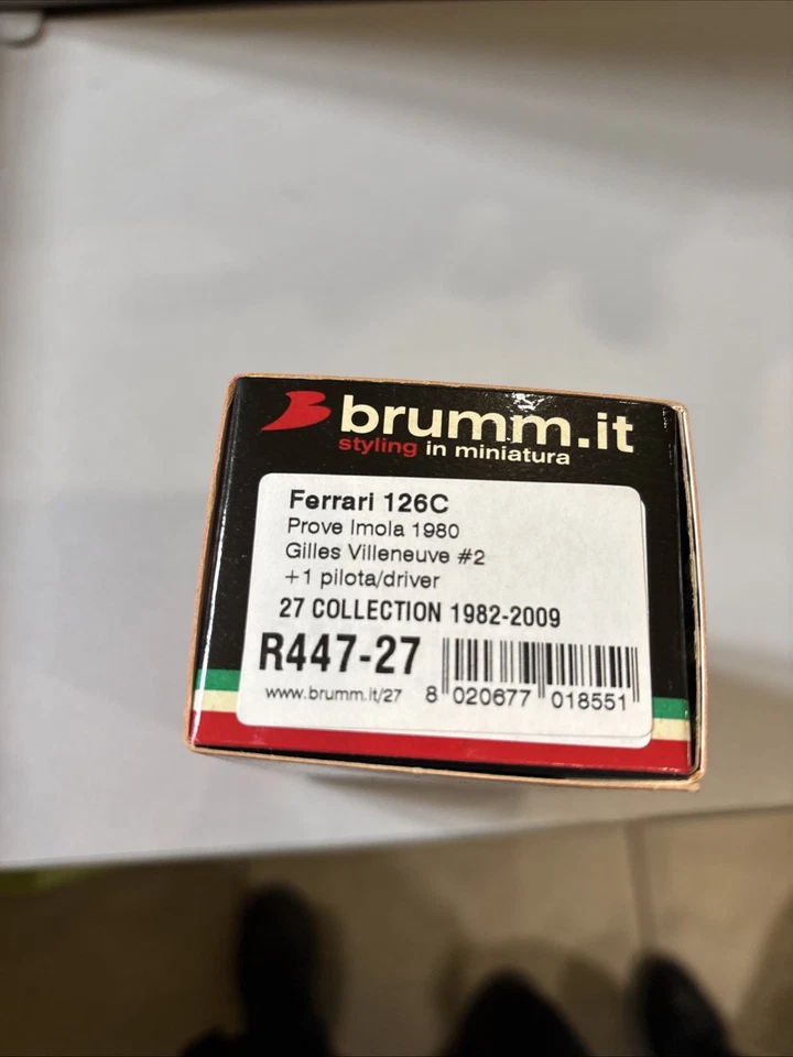 Ferrari 126c Prove Imola 1960 Villeneuve #2 Brumm R447-27 Serie ‘27 1982-2009 - Immagine 2 di 4