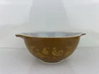Vintage Pyrex Early American #442  1-1/2 Qt Cinderella Mixing Bowl Brown & Gold