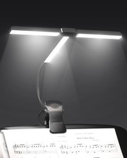 T-Shape Clip On Lamp Rechargeable Music Stand Light, 57 LEDs Painting Light 4...