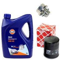 MotoröL Filter Set 15W-40 4 Liter + ÖLablassschraube FüR Mitsubishi Volvo V40