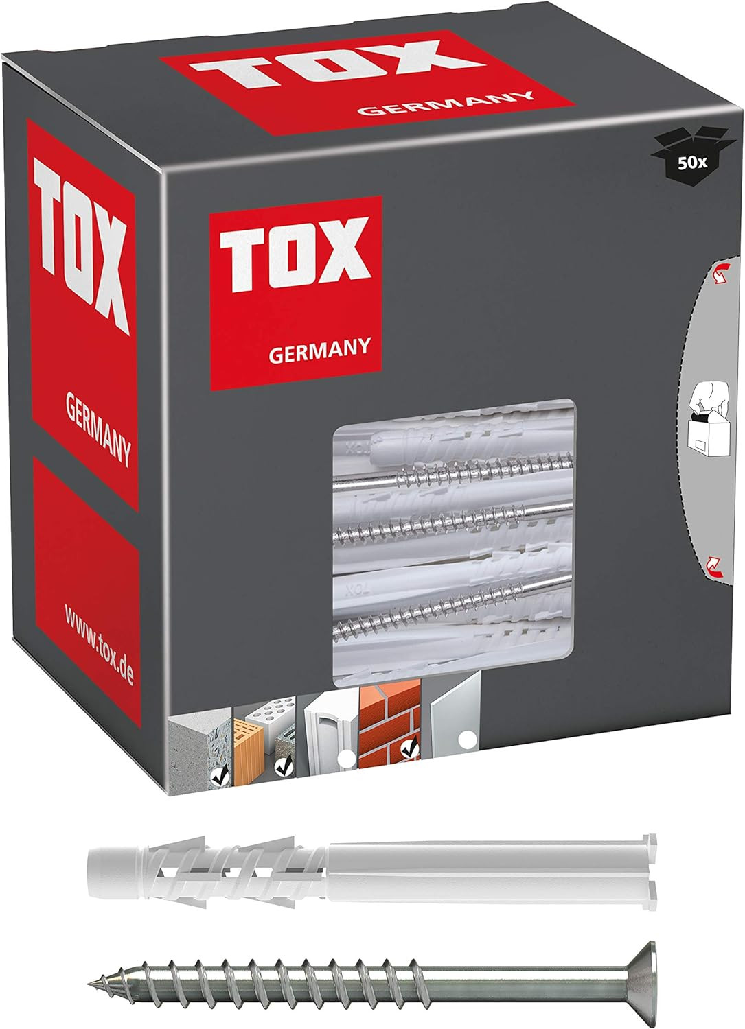 Kit 50 Stop TOX Tetrafix XL 6x65 mm con Viti - Qualità Certificata