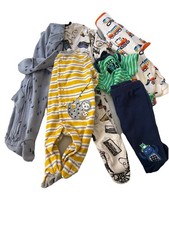 5 Pc Lot Newborn 0/3 Months Sleeper Lot One Piece Pjs Baby Boy Kids Bundle