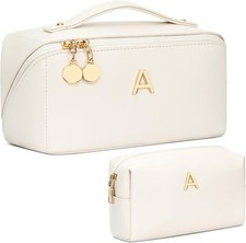 Valentine's Day Gifts for Women Teen Girl, Personalized Initial Makeup Organizer