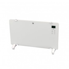 NEW 2000W White Glass Free Standing/Wall Mounted Electric Panel Convector Heater