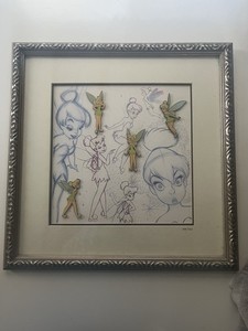 Tinker Bell Framed 4-Pin Set - Marc Davis - 2002 Disney Gallery - LE 3600 w/ COA