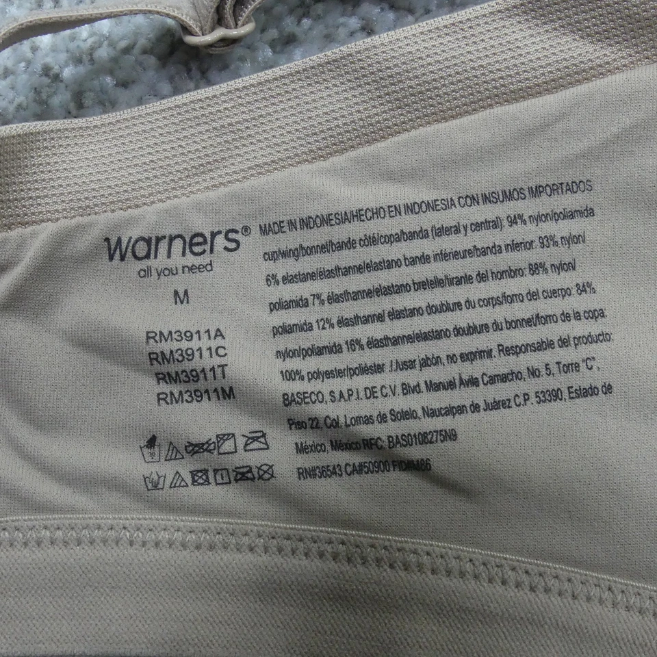 Sujetador Warners Mujer Beige Medio Inalámbrico Ligeramente Forrado Fácil Lo Hace RM3911A Foto 4 de 4