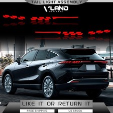 Vland For Toyota Venza 2021-2023 Full Led Rear Red Tail Lights Wstart Animation