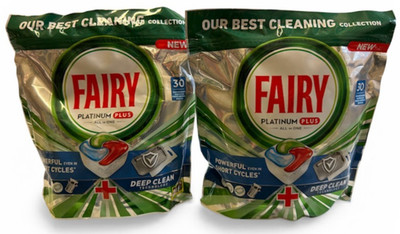 60 x Fairy Platinum Plus All in One Geschirrspültabs Deep Clean (2x30er Paket)