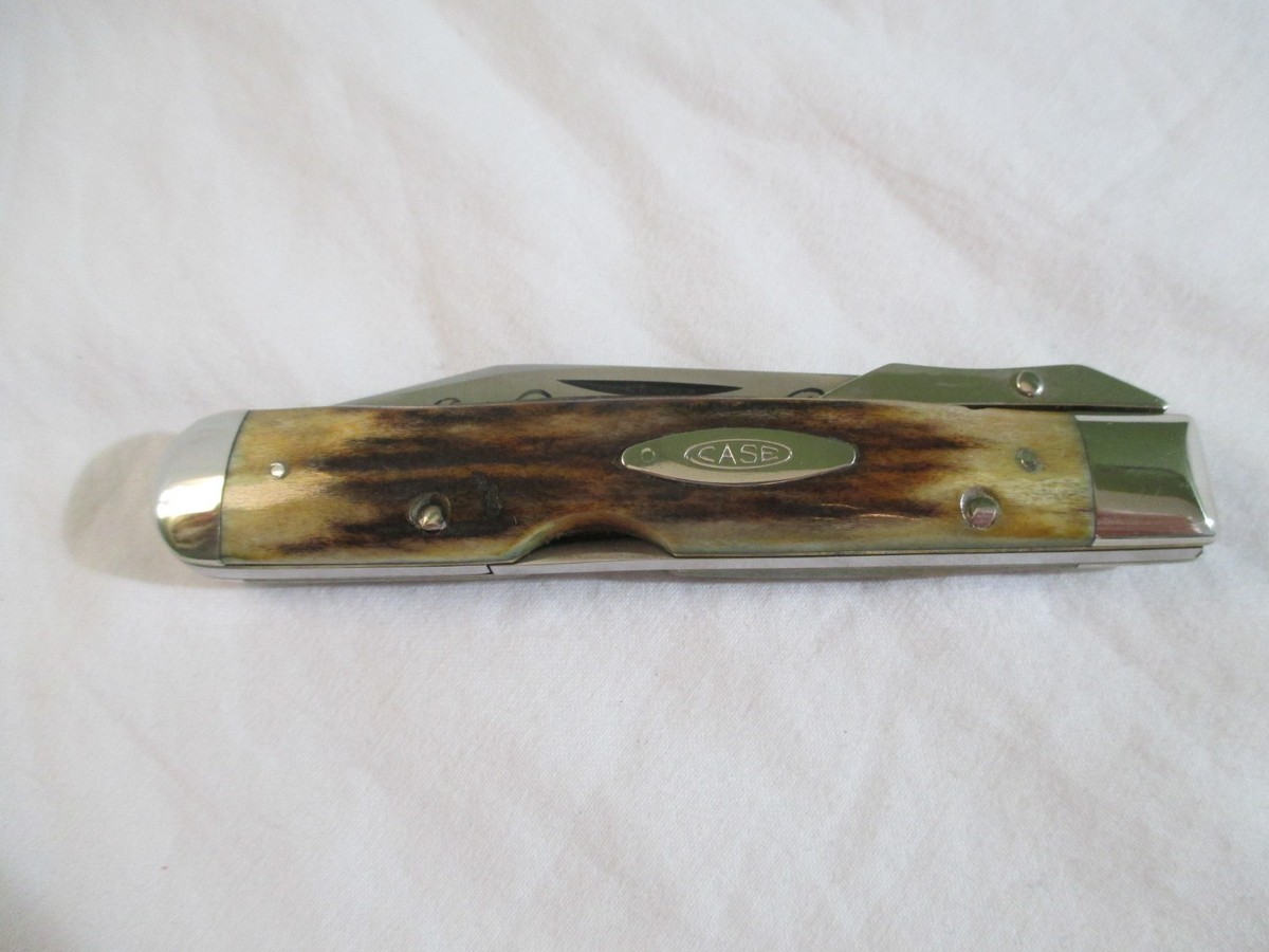 Case XX Vintage 1977 Blue Scroll Lockback Stag Cheetah Knife | eBay