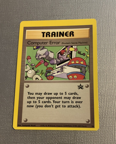 Computer Error Trainer 16 Black Star Promo 2000 Wizards Pokemon Card - NEW-MINT