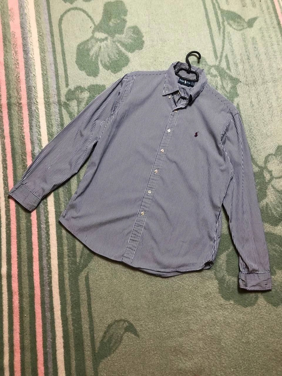 Polo Ralph Lauren Men's Button Up Shirt Size L Custom Fit Distressed Unisex Rare