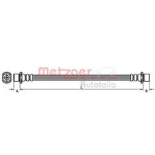 Metzger Bremsschlauch hinten für Citroen C1 Peugeot 107 Toyota Aygo