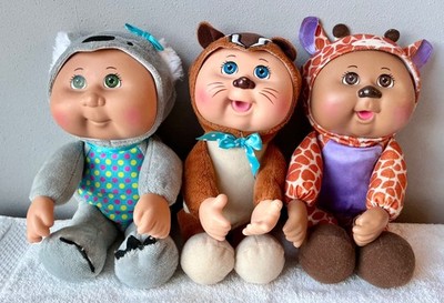 Cabbage Patch Kids Cuties Lot of 3 Giraffe, Chipmunk, Koala Bear