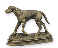 Eine Gusseiserne Figur Eines Hundes Replikat Retro Design Dekoration