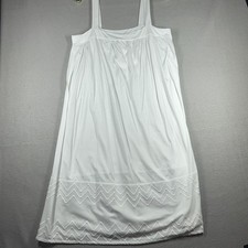 Hanro Vivia Women  s M 10/12 Night Gown Sleep Dress White Comfort