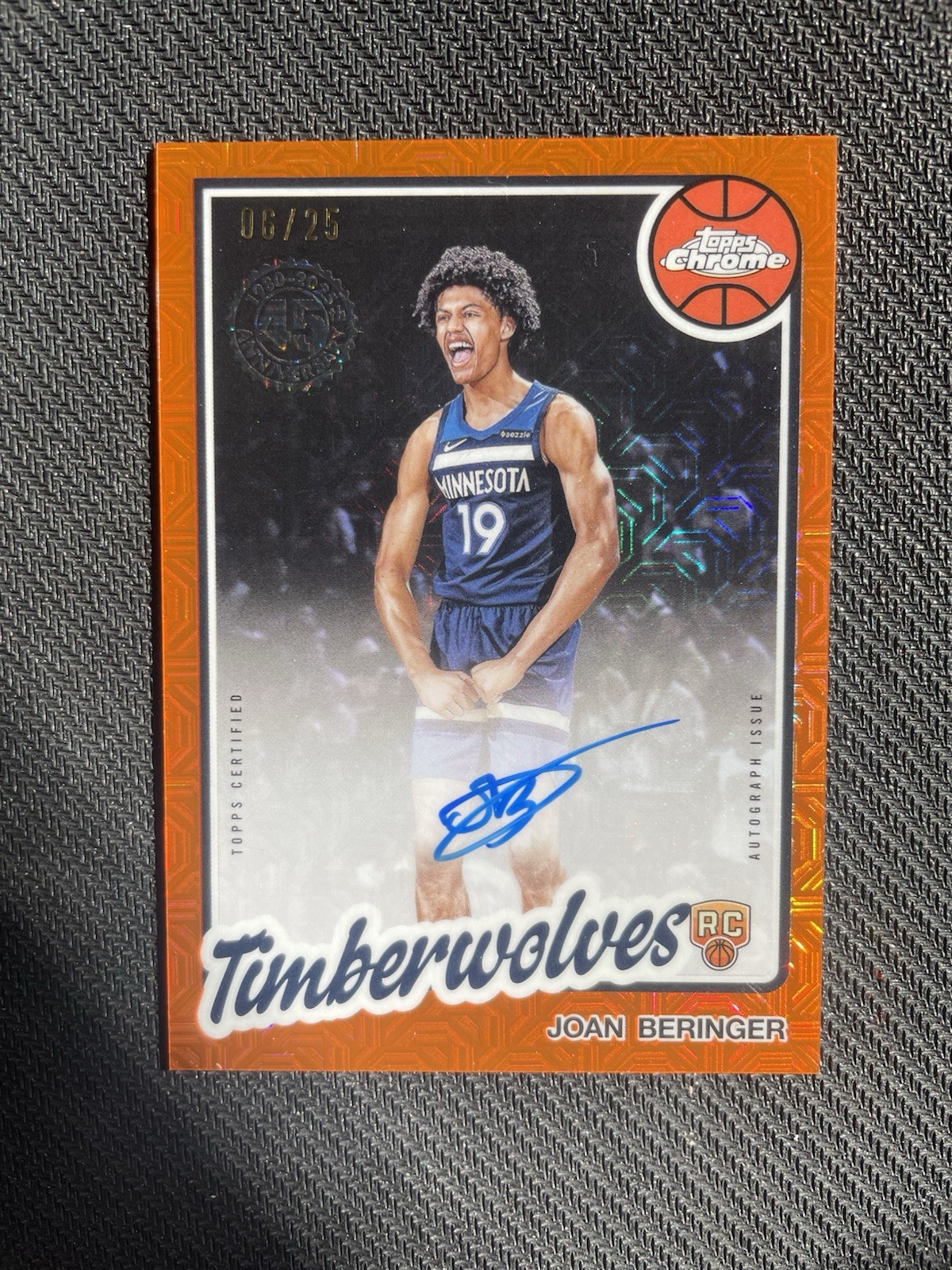 2025-26 Topps Basketball  Joan Beringer  Orange Silver Pack Mojo Auto #6/25