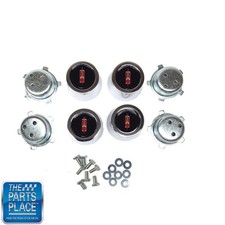 1964-72 Cutlass 442 Ssi Wheel Deep Center Caps With Rocket Emblem - Set Of 4 New