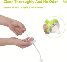 8 Piece Sponge Nipple Bottle Brushes, Baby Bottle Brush with 3 Piece Nipple C...