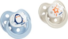 Poupy Anatomical Silicone Pacifier 2 Pieces Gray/Blue POUPY
