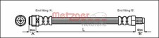 Flexible de frein Mercedes CLASSE SLK