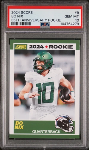 2024 Panini Score 35th Anniversary Rookie #9 Bo Nix PSA 10