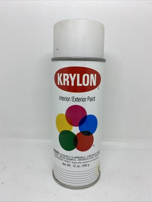 Vintage 1994 KRYLON Flat White - 1502 Spray Paint Can