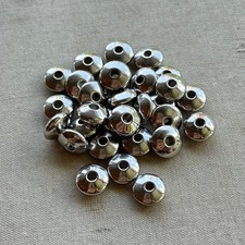 8x3.5mm Saucer Beads Stainless Steel Smooth Disc Spacer 2mm Hole Q30 Per Pkg