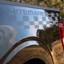 2026 Roush Nitemare Checker Flag Bedside Decals Oem 2pc Set New Pickup Trucks