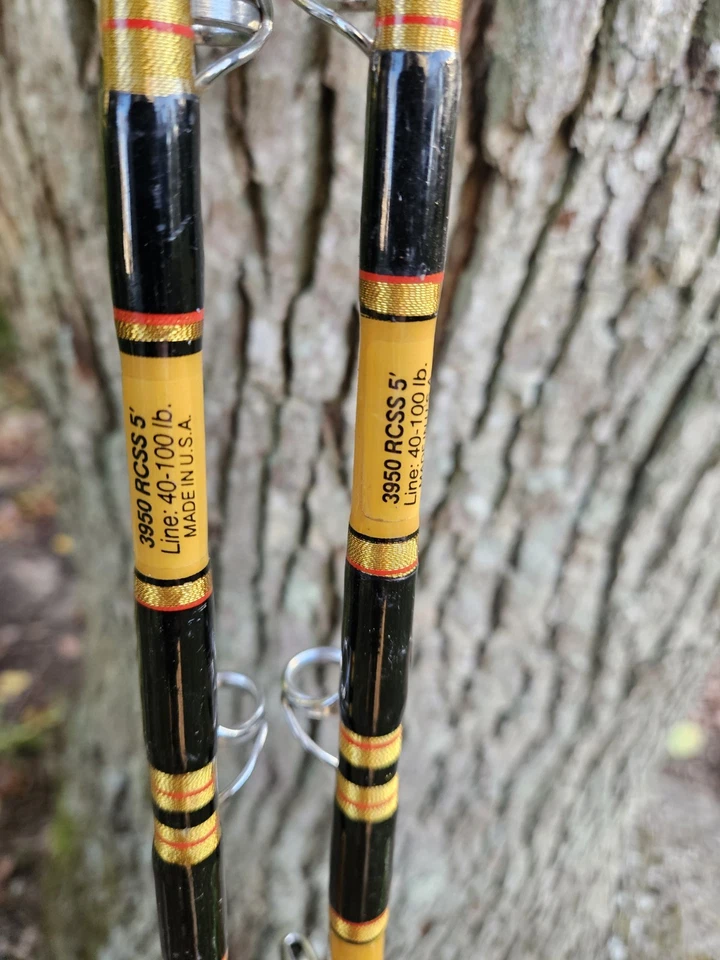 2 троллинговых удилища Penn Tuna Stick Rod 3950 RCSS 5 футов 40-100 фунтов Aftco чистые ролики! - Изображение 3 из 4