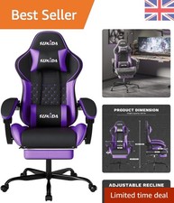 Ultimate Gaming Chair - Ergonomic, Massage, Adjustable Footrest for Comfort