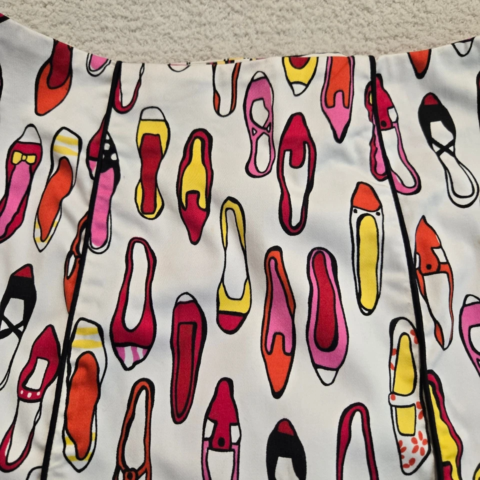 Sutton Studio Petites A-line Skirt Size 4P Shoes Print Barbie - Image 2 of 4