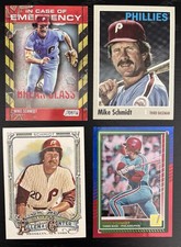 Topps & Donruss -  Mike Schmidt - Philadelphia Phillies - 4 Card Throwbacks Lot